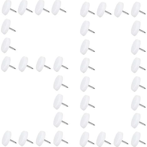 50 Stück Möbelgleiter, Teflonfüße, zum Annageln mit Schrauben, Stuhlbeschläge, 20 mm dick, zum Schutz von Möbeln und Böden – 5 mm dick (1/5)