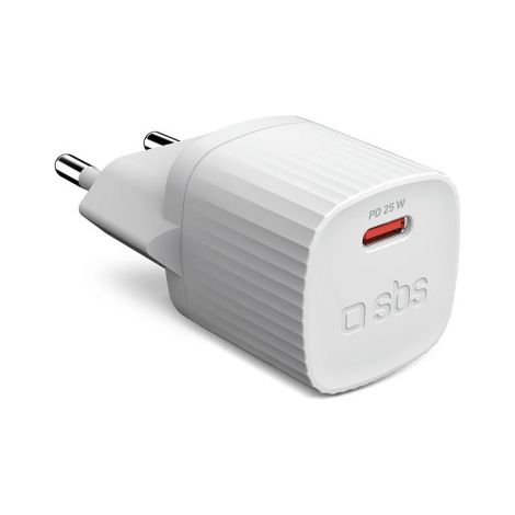 Cargador de pared universal USB-C SBS Eco GRS 25W Blanco 1 unidad.