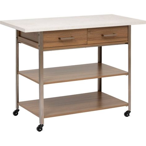 Isola da cucina a 2 cassetti come in legno e marmo - 5five