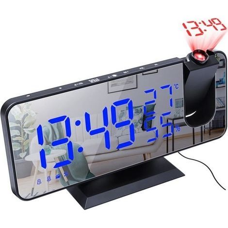 LED-Digitalwecker mit Projektor und Radio, verstellbarer Spiegelwecker – Rithok-SD5G96S (1/4)
