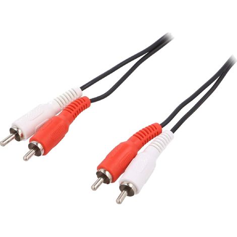 Cable RCA male des deux cotes 2.5m - Noir