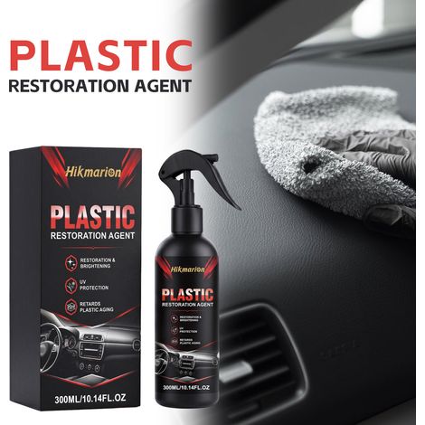 Auto-Kunststoffpflegespray für langanhaltenden schwarzen Glanz, schnelle Fleckenentfernung und Politur, Innenraum-Restaurierungsspray – 300 ml -- BIEMMEDUE (1/5)