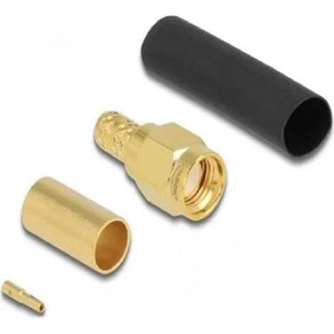 DELOCK RP-SMA LMR200 CONNECTEUR À SERTIR AVEC GAINE THERMORÉTRACTABLE ASSORTIE 90043