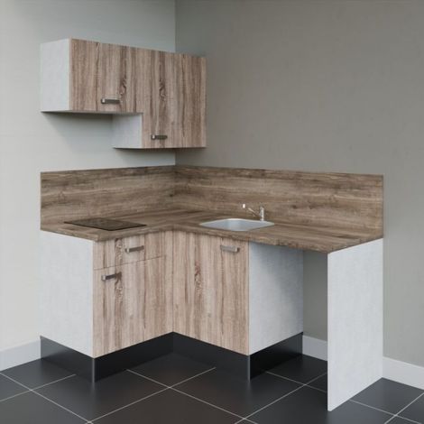 Kitchenette d'angle KA02L-PT avec plan de travail et évier (1/5)