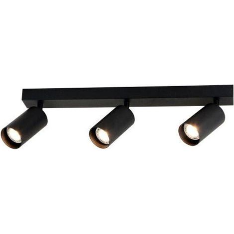 Plafonnier 3 Spots Orientables Noir pour Ampoule GU10 - SILAMP