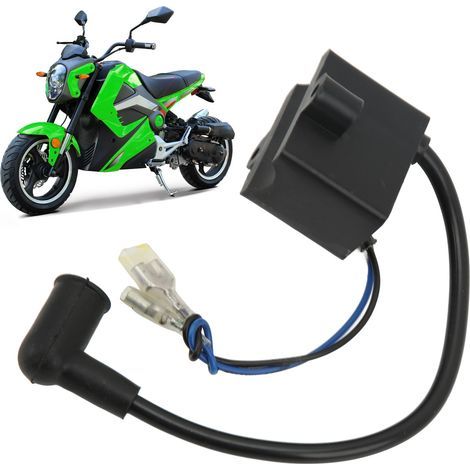 Lot de 2 bobine d'allumage compatible vélos électriques 26-28 pouces, moteurs 49-80cc, remplacement pour cyclomoteur (1/5)