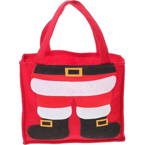 Sac cadeau de Noël, pochette cadeau pour les fêtes, sac d'emballage portable en tissu non tissé-26X22.5CM-Red