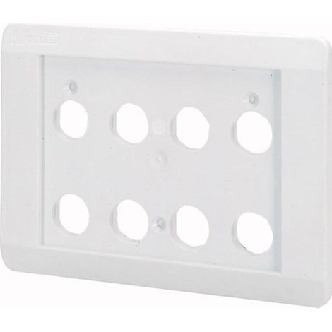 Plastron d'encastrement gris 8 emplacements de montage EATON E8