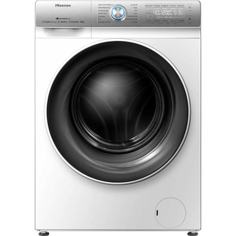 Hisense – Lave-linge hublot 10 kg – Classe A – Vitesse d'essorage 1400 tr/min – Wi-Fi – WFQR1014EVAJMW (1/5)