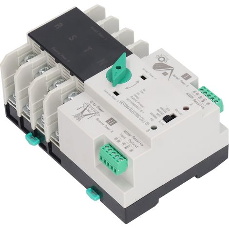 Automatischer Dual-Power-Umschalter mit 4-poligem Millisekunden-Schaltkreis und Schnellregler für PV-Anlagen auf Netzstrom 220 V, 80 A (1/5)