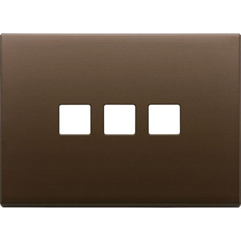 VIMAR - 22683.3.12 Placca 3Mx3 Flat bronzo scuro spazz.