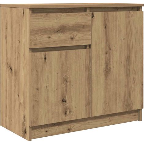 Buffet,Bahut,Meuble de Rangement avec tiroir chêne artisanal 71x35x65 cm bois ingénierie CFW19350 (1/5)
