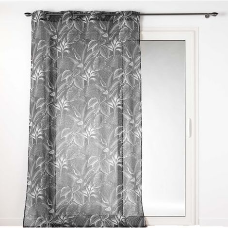 Rideau voile sable 140 x 240 cm Cabanas noir (1/3)