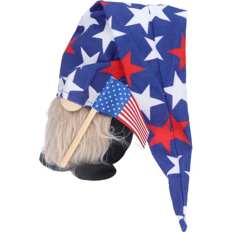 Poupée gnome mignonne sans visage, poupée décorative patriotique naine, ornement pour bureau, salon, chambre, barbe grise (1/5)