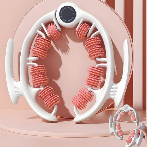 Massaggiatore anticellulite per dolori e fastidi muscolari, rullo massaggiante manuale in schiuma con rullo rimovibile per vita e gambe, cuoio capelluto, braccia, collo e spalle (1/5)
