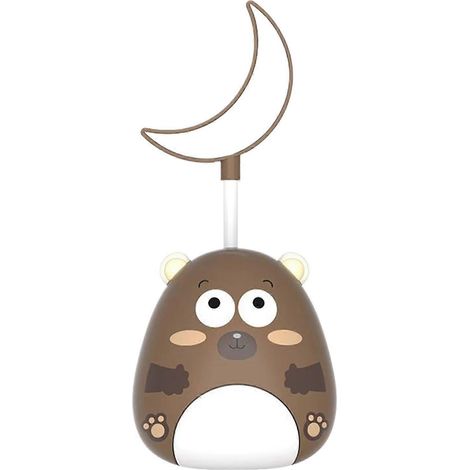 Lampe de chevet ours, lampe de table réglable alimentée par USB, idéale pour la chambre d'enfant ou le dortoir. (1/4)