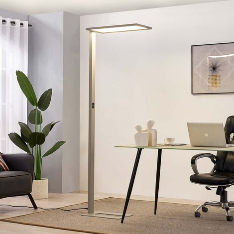 [GEBRAUCHT] B-Ware Prios LED-Stehleuchte Standlampe Taronis 195 cm Touchdimmer Universalweiß Silber (1/2)