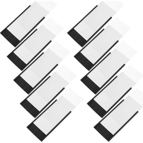 KALLORY Tarjetas d'étiquettes magnétiques 10 pièces 10x5 cm avec (1/5)