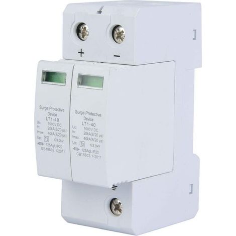 Parafoudre pour tableau électrique 2P 40kA – Protection contre surtensions – Tension 1200V – Temps de réaction 25ns – Niveau de protection 3kV - 2P40KA (1/3)
