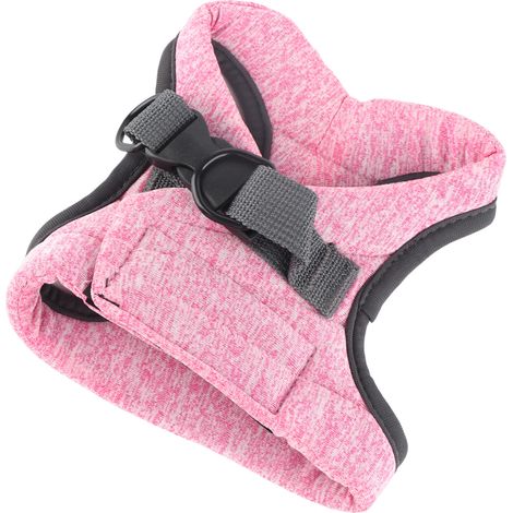 Harnais et laisse réglables et extensibles pour chat, veste anti-fugue idéale pour la promenade, le jogging et l'entraînement, rose, taille S (1/5)