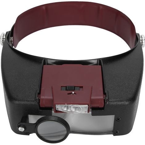 Lunettes de lecture LED avec loupe frontale, lampe de poche pour réparations et travaux minutieux (1/5)
