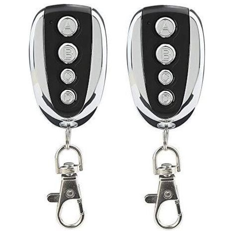 Télécommande Portail Garage 433 MHz Reprogrammable Lot de 2 ABCDX Cadena Compatible Visiologic Silic (1/4)
