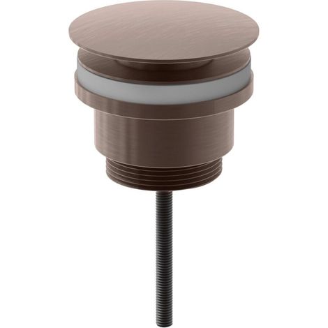 Orbit Universal Push Button Basin Waste Slotted/Un-Slotted - Brushed Bronze
