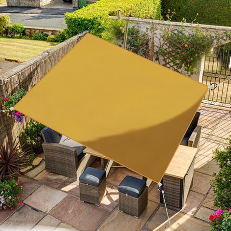 Sand Sun Shade Sail Garden Canopy Awning Sunscreen 98% UV Block Square 2x2m