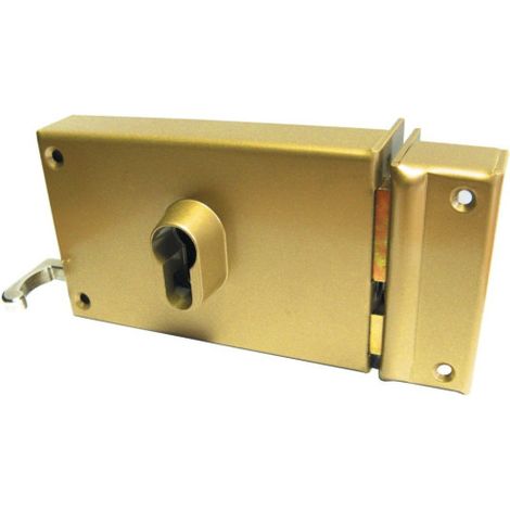 Serrure en applique monopoint horizontale à tirage profil européen 9760 - METALUX Droite Horizontal 88 140 (1/3)