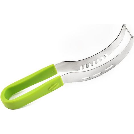 Wassermelonenschneider aus Edelstahl mit integriertem Kunststoffgriff – Obst- und Melonenschneider (1/4)