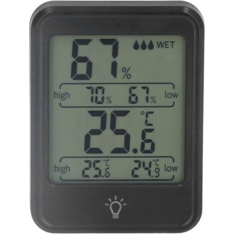 Thermomètre Hygromètre Électronique Mini Numérique Intérieur Extérieur avec Affichage Digital Température Humidité - (1/5)
