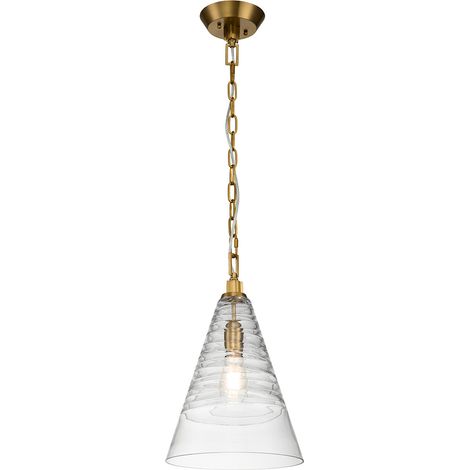 Elstead Feiss Elmore Dome Suspension Plafonnier Laiton Bruni (1/5)