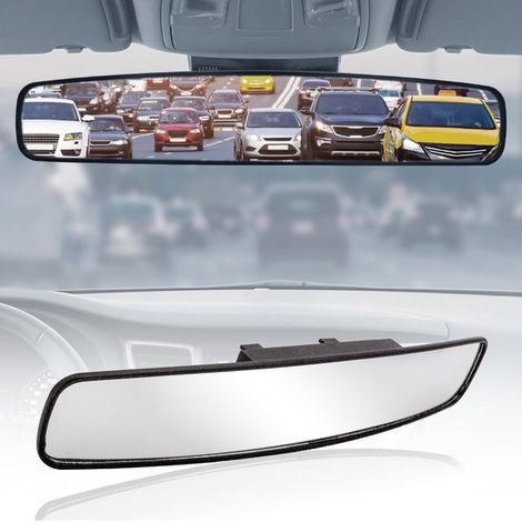 Espejo retrovisor panorámico 17 pulgadas [SÚPER autos/SUV, [PROMUEVE Ayuda estacionar paralelo, adapta TODOS visor angular pasajeros traseros (1/4)