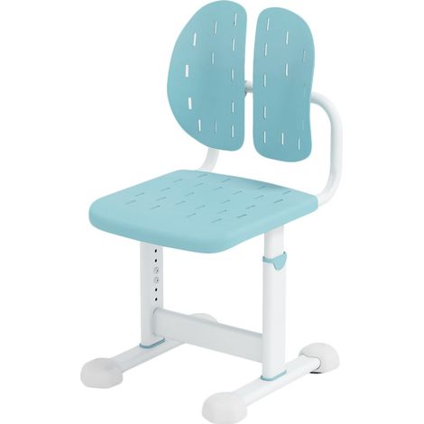 Sedia regolabile in altezza per bambini con doppi supporti dorsal, Sedia da studio con seduta traspirante Blu (1/4)