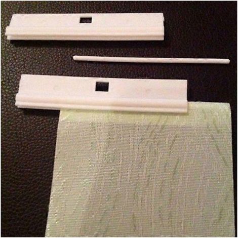 Supports de stores verticaux (89 mm) Supports blancs de rechange pour persiennes Accessoires pour stores verticaux réglables à fai (1/3)