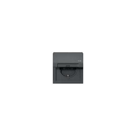 GIRA 445467 SCHUKO-STECKDOSE 16 A 250 V MIT KLAPPDECKEL TX44, ANTHRAZIT