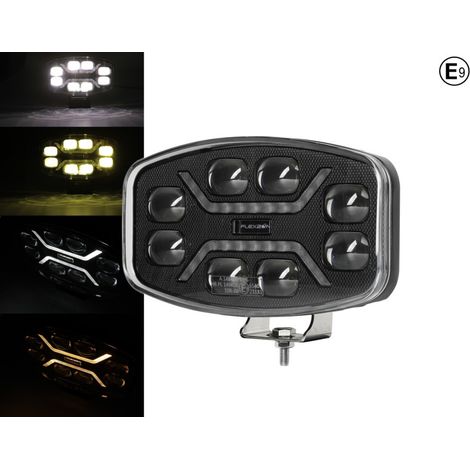 LED-Halogen-Scheinwerfer (DRL) – weißes/gelbes Licht – 12–24 V für Geländewagen, LKW, Landtechnik u. a.
