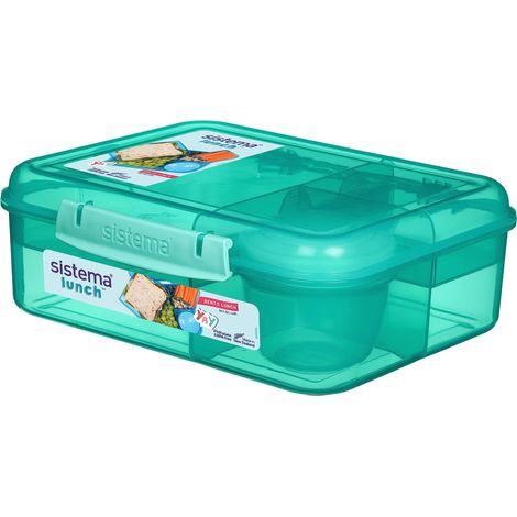 Sistema Bento Box TO GO  Lunch Box con yogurt/fruttiera  1,65 L  Senza BPA  Colori assortiti (varia in base alla confezione)  1 pezzo (1/5)