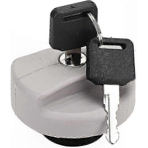 Bouchon de réservoir de carburant universel avec verrouillage à clé, compatible avec les modèles essence gris. (1/5)