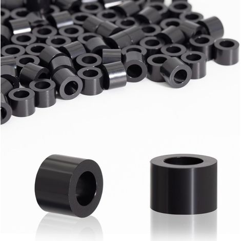 Jalleria 100 pezzi ABS Rondelle distanziatrici rotonde Distanziatori in plastica isolanti M4 Rondella in plastica per vite M4 7 x 5 mm per PCB  Isolamento elettrico