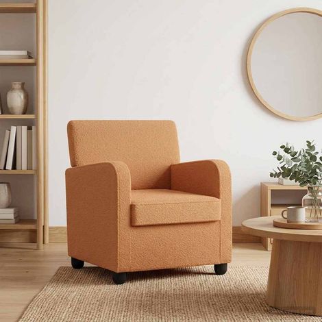 vidaXL Poltrona Beige Pelliccia sintetica di agnello (1/5)