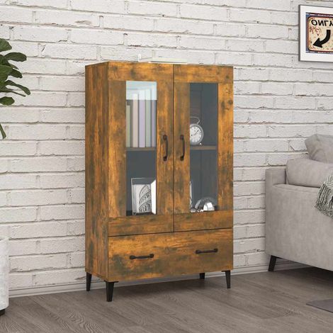 vidaXL Highboard Smoked Oak 70x31x115 cm Engineered Wood (1/5)