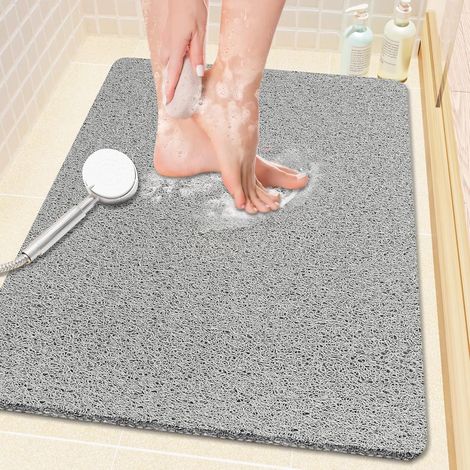 JSSEVN - Non-slip shower bath mat, grey, 60 x 40 cm (1/5)
