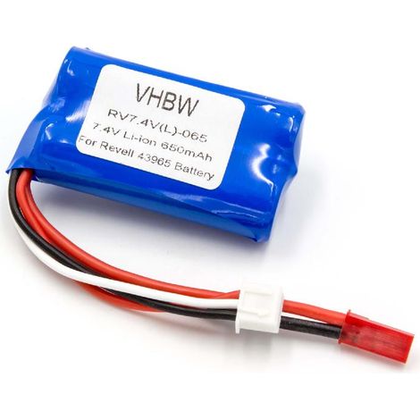 vhbw Batería compatible con Quadrofoner UFO Intruder dron, multicóptero, cuadricóptero (650 mAh, 7,4 V, Li-Ion) - Clavija (m) balance: XH 2.54 (3P)