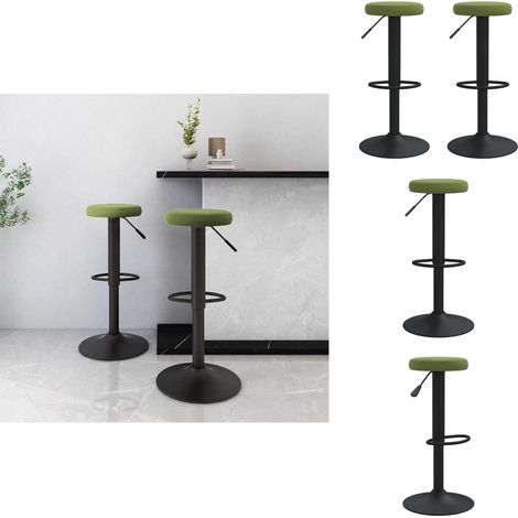 Tabourets de bar lot de 2 vert clair velours - Tabouret De Bar - Tabourets De Bar - Tabouret De Pub - Tabourets De Bar (1/5)
