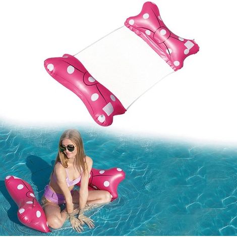 Hamaca inflable para adultos y niños, colchón de piscina, cama de agua para divertirse en la piscina. (1/5)