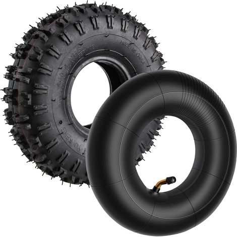 4.10-4+ Kit de pneus pour motoculteur, souffleuse à neige, tondeuse à gazon, diable, brouette, kart pour enfants et plus encore (1/5)