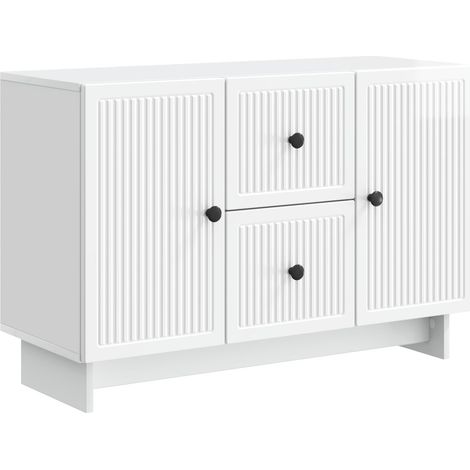 vidaXL Credenza Bianco Lucido 89 x 34,5 x 60 cm Legno