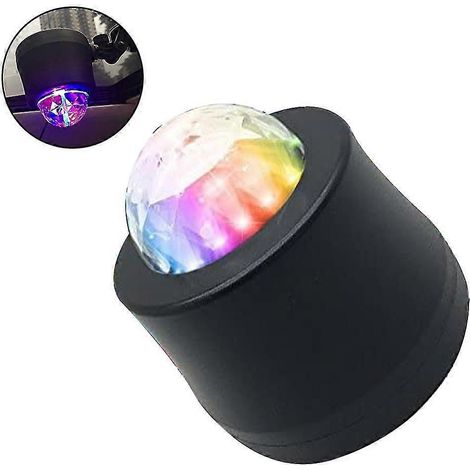 Boule disco stroboscopique, éclairage d'ambiance intérieur de voiture avec fonction DJ et son pour camping et fêtes. (1/3)