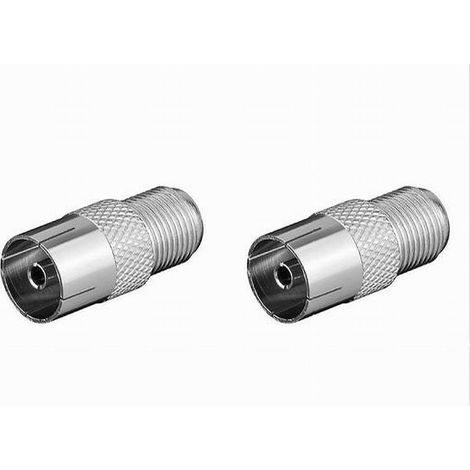MaxTech - Connettore Spina Antenna Femmina A Presa Coax Adattatore Tv Coassiale Vite C-094 - (1/3)